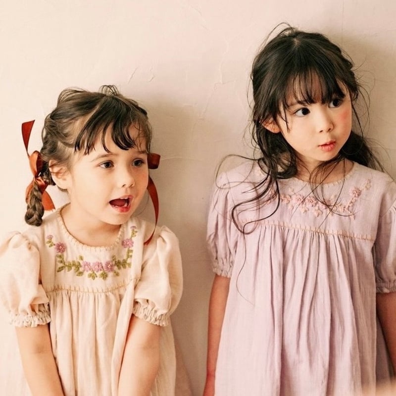 Loulou パフスリーブワンピース【lavender】 | atelier-henriett