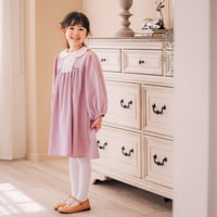 étoile　【ラベンダー】刺繍襟のセレモニーワンピース