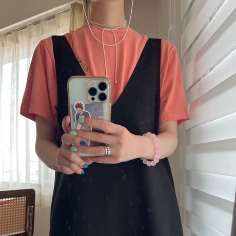 code necklace ( baby pink )