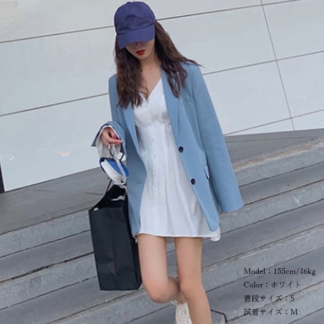 シャツワンピース  白長袖  ミニワンピース