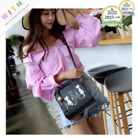 ショッピングバッグ  PU  ネコ柄  ショルダーバッグ  手提げバッグ 肩掛け 上品  レディース