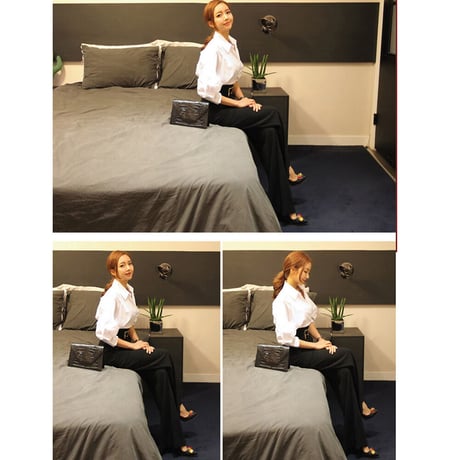 ワイドレッグパンツ ハイウェスト スーツパンツ レディース ワイドパンツ