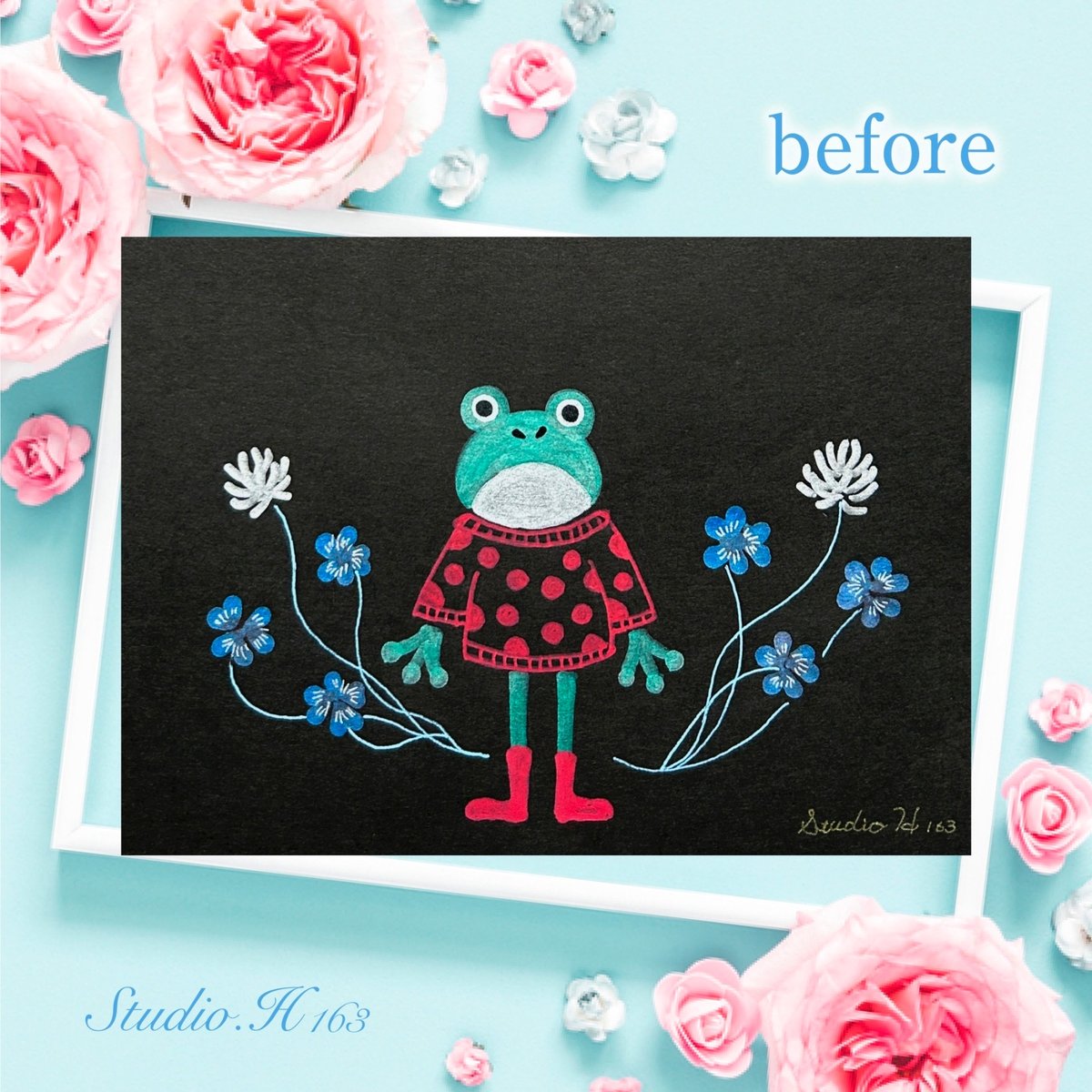 直書き】cocorohana×Studio .H163様コラボ御花印