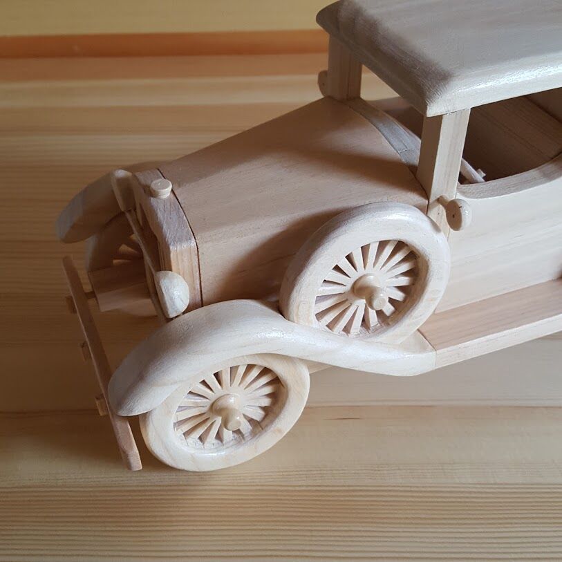 クラシックカー 模型 ヴィンテージ 額装 インテリア t1214-A 木製クラシックカー Ford Model A DX | Kinowa-kobo