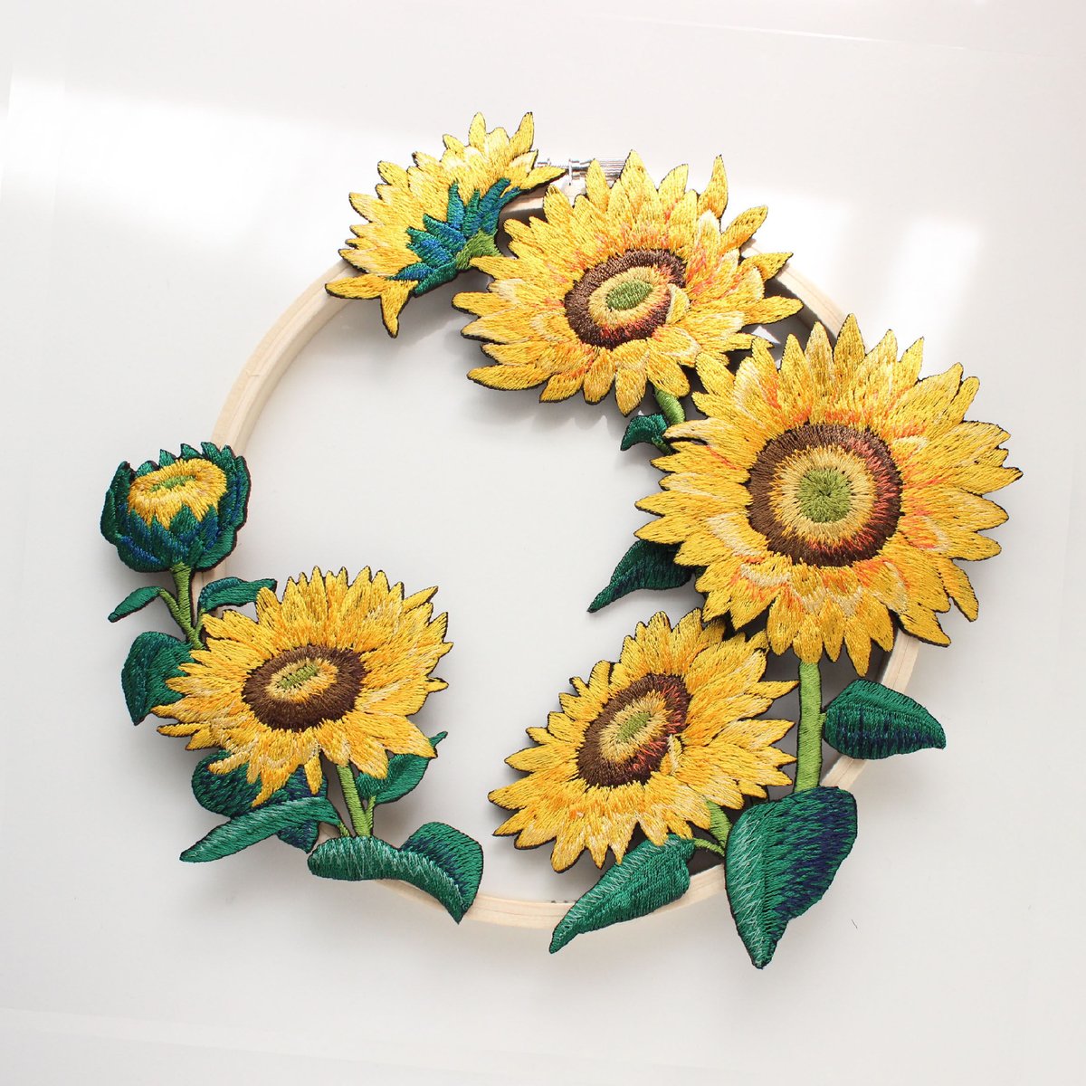 爽やか向日葵❁Welcome リース❁.*・゜ハンドメイド 気まずい