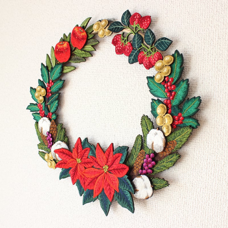 c*o様 天使のsweetリース　　絵画原画 薔薇と月のアニバーサリー S.E | 鶴田一郎アートストア ICHIRO