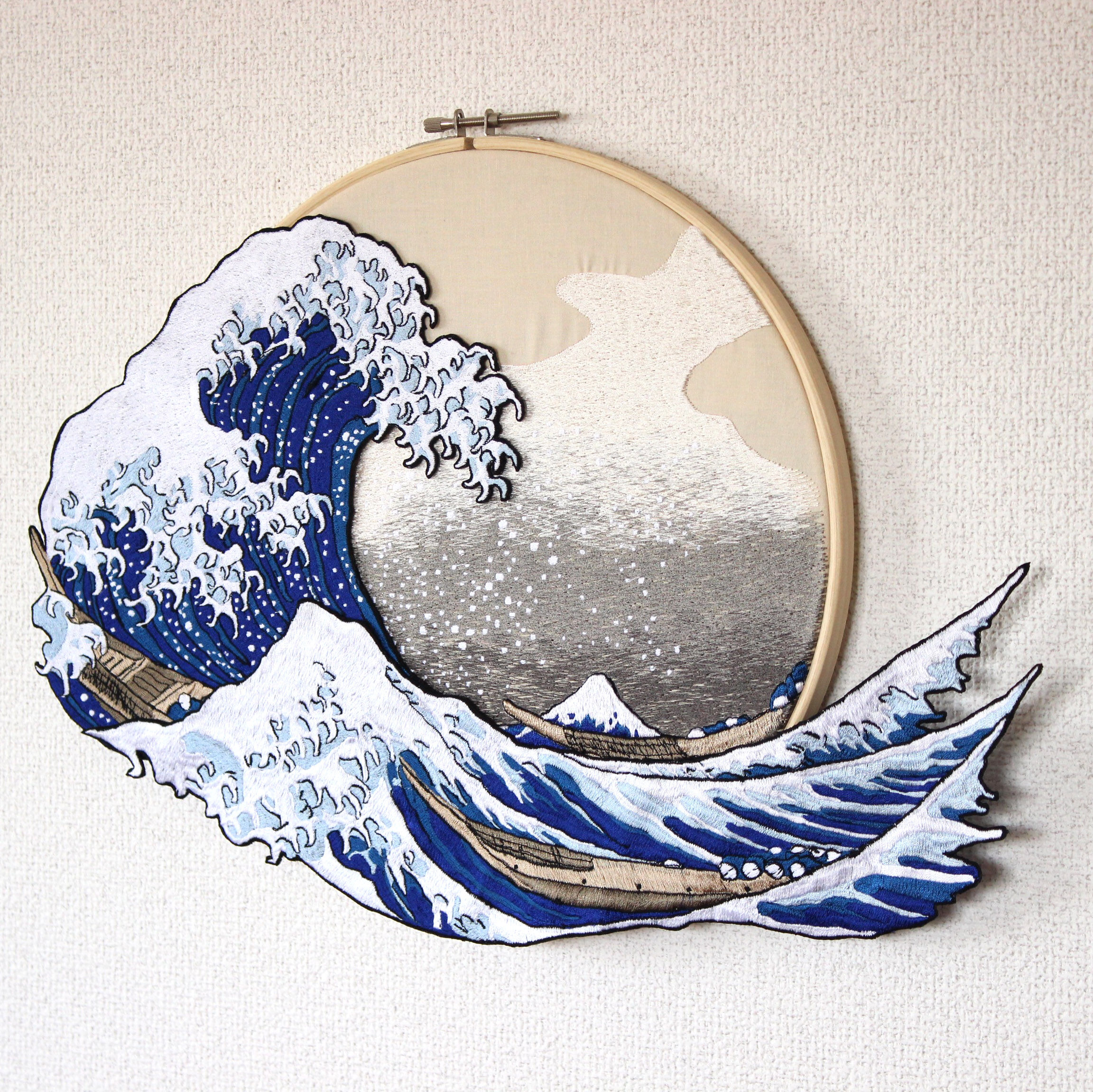 神奈川沖浪裏　刺繍フレーム original