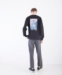 51-70067 ポエムス×不二家コラボレーション 別注手描きイラストバックプリント長袖 CN TEE