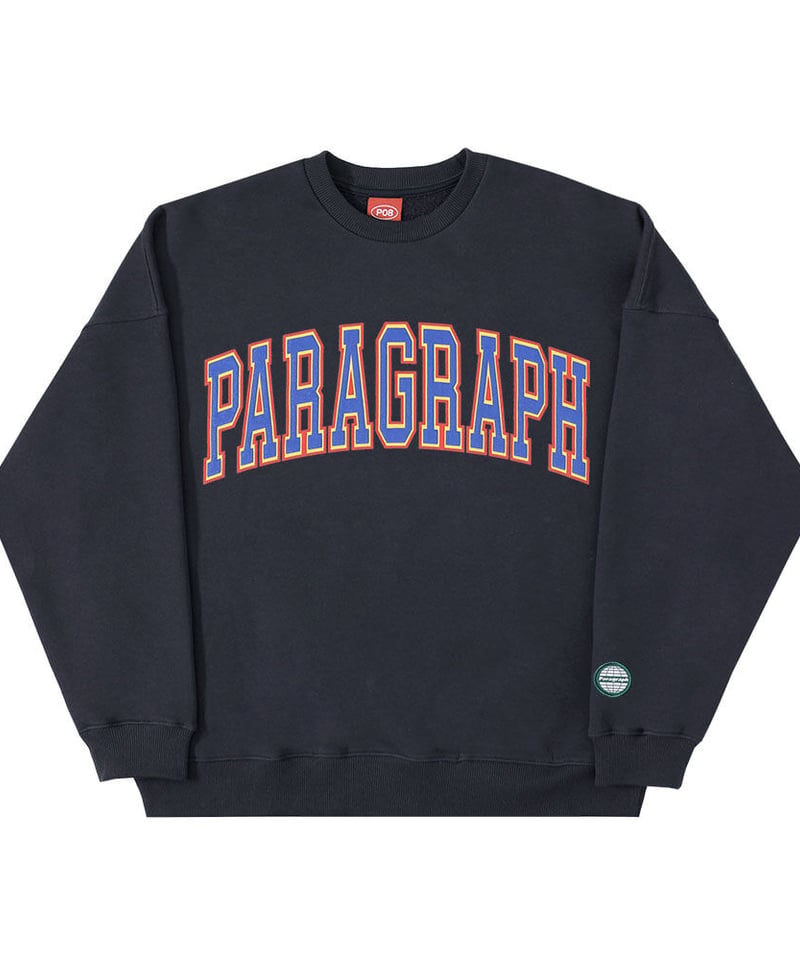 paragraph パラグラフ スウェット トレーナー　【BLACK 】 paragraph/パラグラフ』M05 PRG Basic Lettering Fleece MTM/フロント