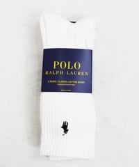 51-10162 POLO RALPH LAUREN ワンポイント刺繍 クルーソックス 3枚セット Ralph Classic Ctn Foot Crew wpp 821032PK