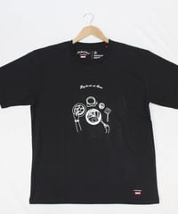 10-40401 naked rust & other poems 手描きイラストフロントプリント半袖 CN TEE