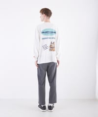 51-70012 ポエムス手描きイラストバックプリント長袖 CN TEE