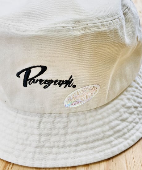 51-40411 パラグラフ PARAGRAPH CURSIVE EMBROIDERED BUCKET HAT/ブランドロゴ バケットハット_NO.44