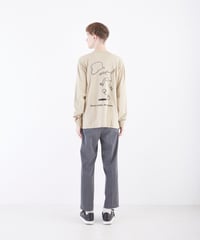 51-70029 ポエムス手描きイラストバックプリント長袖 CN TEE  のコピー