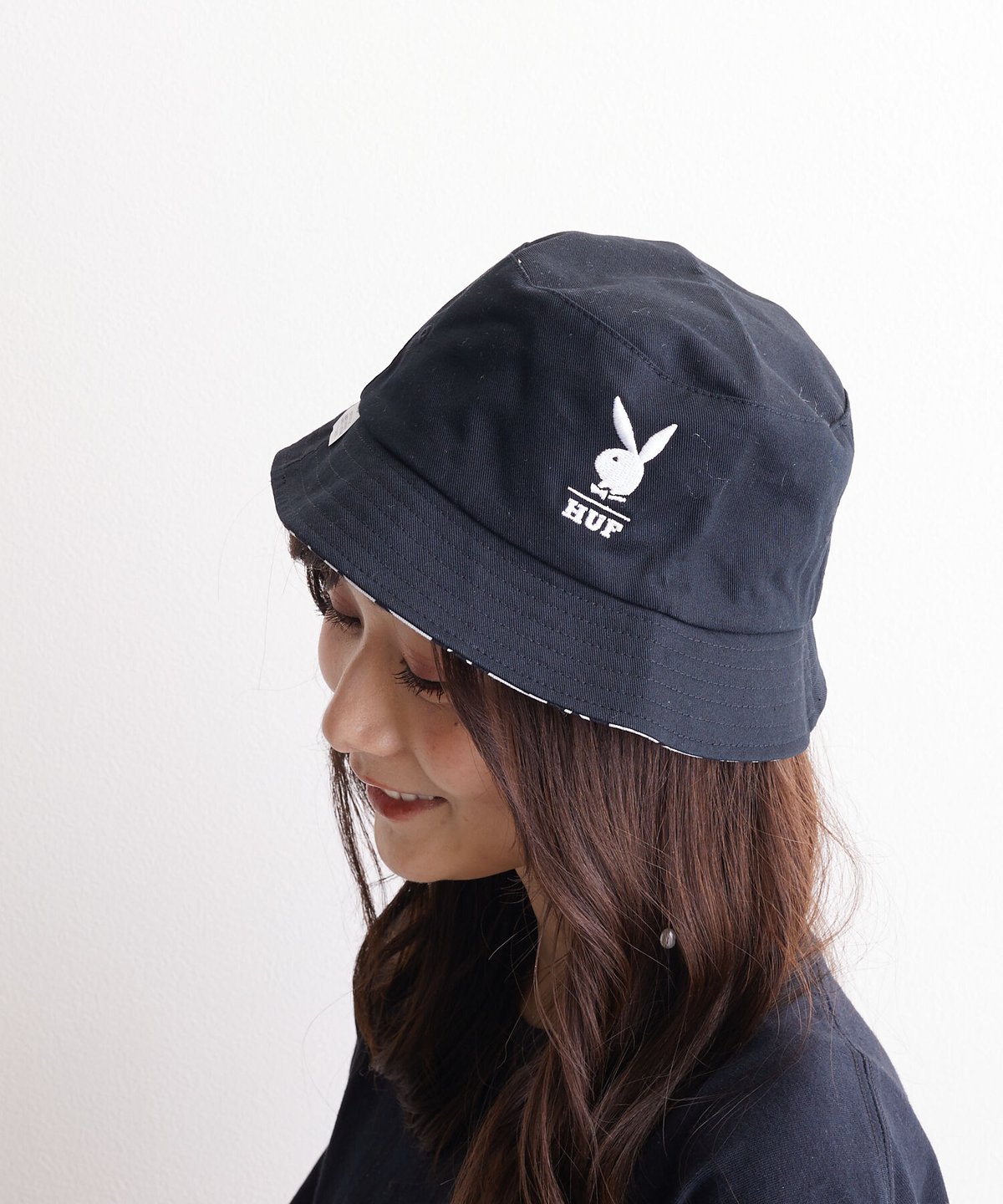 51-10131 ハフ×プレイボーイリバーシブルバケットハット HUF×PLAYBOY RE