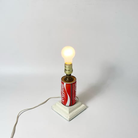 USED WOODEN LEG COCA-COLA TABLE LAMP