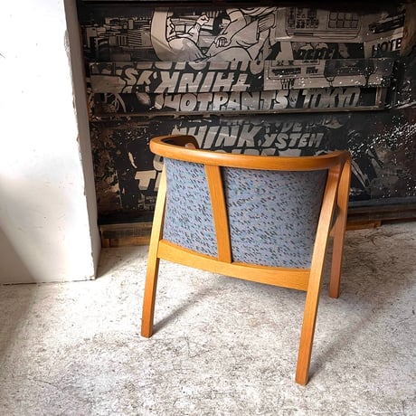 JAPAN USED "TENDO" WOODEN FRAME FABRIC CHAIR