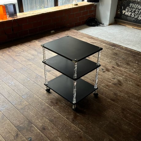 USED WOODEN & ACRYL POLE CARRY SHELF