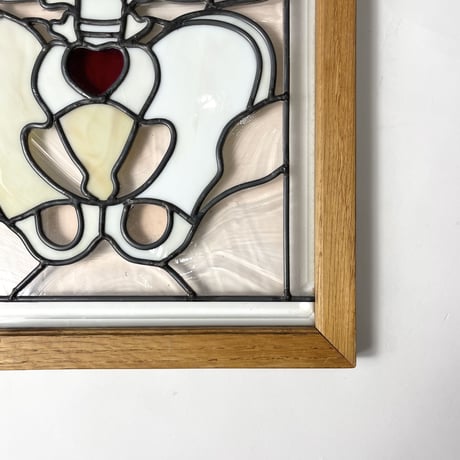 VINTAGE / 60-70'S UNKNOWN STAINED GLASS WALL ART