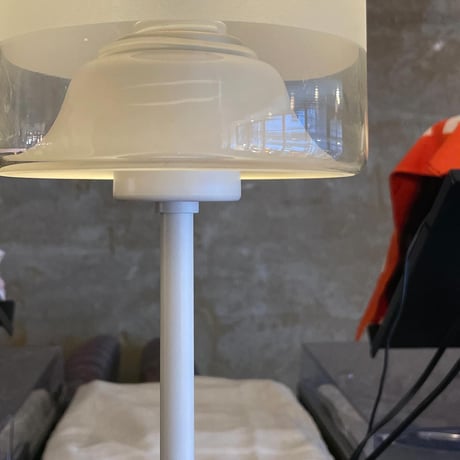 USED GLASS SHADE FLOOR LAMP
