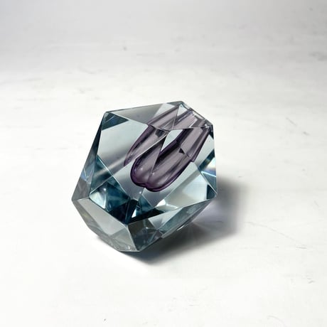 VINTAGE 50-70'S "ASTA STOMBERG / DIAMOND" GLASS FLOWER VASE