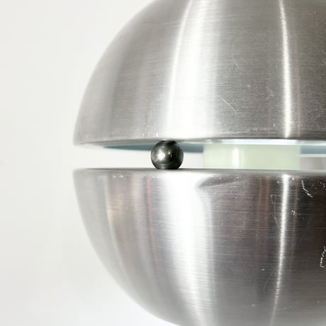 JAPAN USED STEEL SHADE BALL PENDANT LAMP