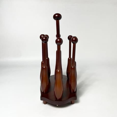 USED WOODEN SLIPPERS HANGER RACK
