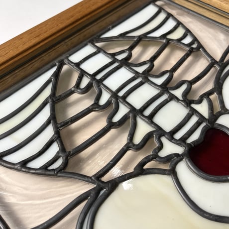 VINTAGE / 60-70'S UNKNOWN STAINED GLASS WALL ART