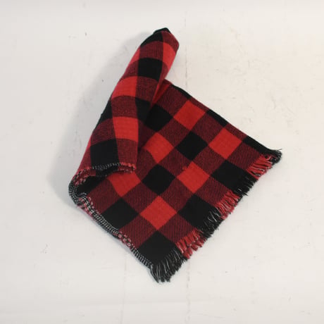 USED PLAID ACRYLIC WOOL BLANKET