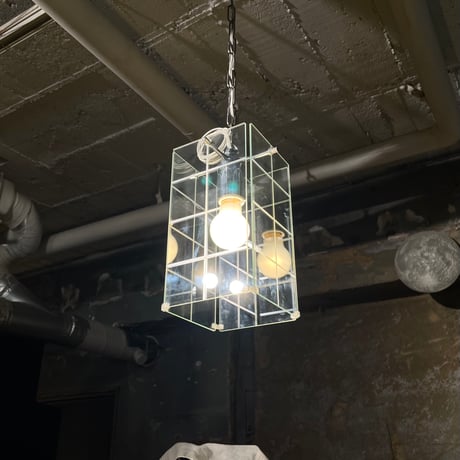 JAPAN USED GLASS SHADE PENDANT LAMP