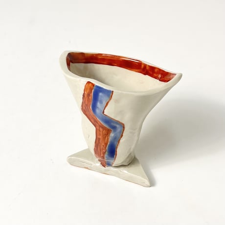 USED HANDMADE CERAMIC FLOWER VASE