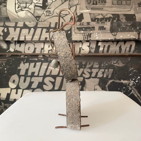 USED STONE DOG-SHAPED SCULPTURE