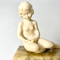 USED MARBLE FEMALE SCULPTURE