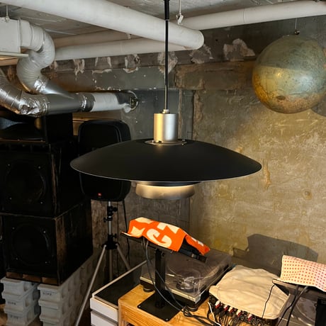 USED ALUMINUM SHADE PENDANT LAMP