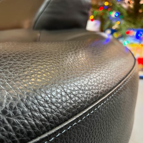USED IRON LEG GENUINE LEATHER DESIGN SOFA