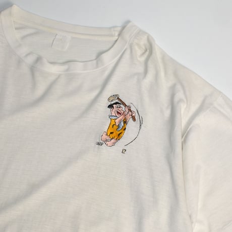 USED ”THE FLINTSTONES / FRED FLINTSTONE” EMBROIDERY S/S TEE