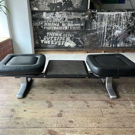 USED LEATHER 2P BENCH