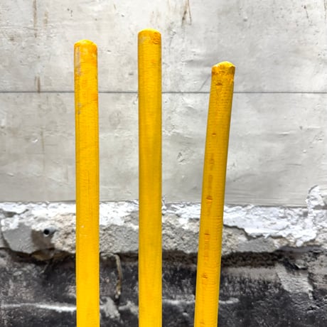 USED BROOM WITH WOODEN HANDLE