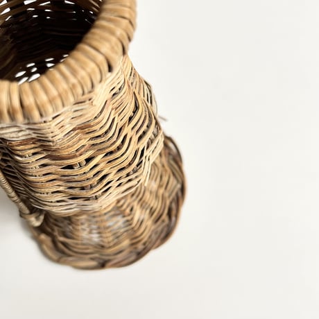 USED RATTAN FLOWER VASE COVER
