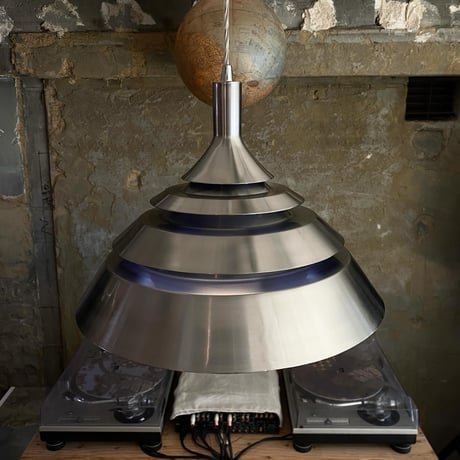 USED METAL SHADE PENDANT LAMP