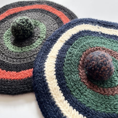 COMFORTABLE REASON  “Stripe Tam O' Shanter Hat”