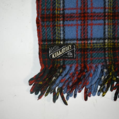 USED "KILLARNEY" PLAID WOOL BLANKET