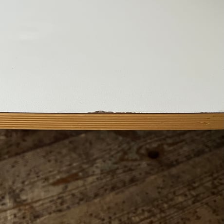 USED STAINLESS LEG WOODEN LOW TABLE