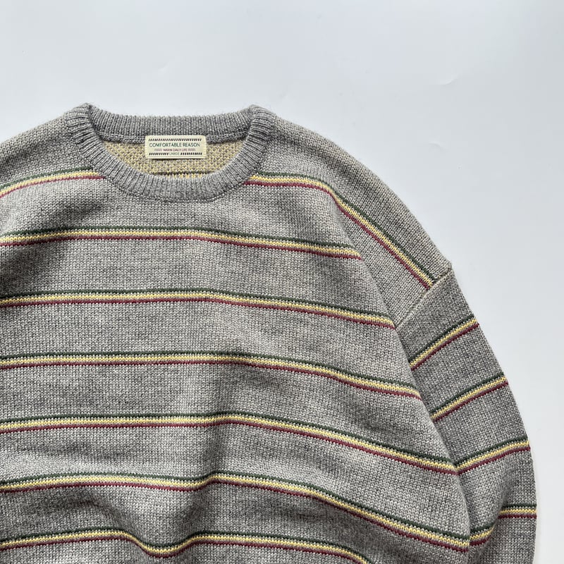 コンフォータブルリーズン Pinstripe Rasta Sweater COMFORTABLE REASON “Pinstripe Rasta Sweater” |