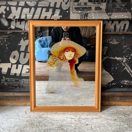 VINTAGE 70'S "RED BARON ART PUBLISHING" SARA MOON MELANIE WALL MIRROR