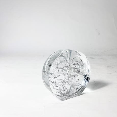 VINTAGE "WALTHER GLAS" ICE ART GLASS VASE