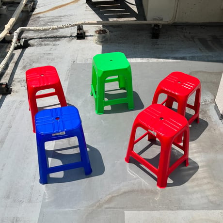 USED "SAHACHAI" PLASTICS STOOL