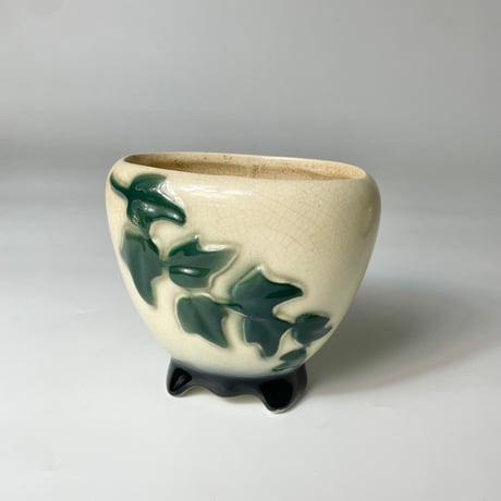 OVAL POTTERY FLOWER VASE