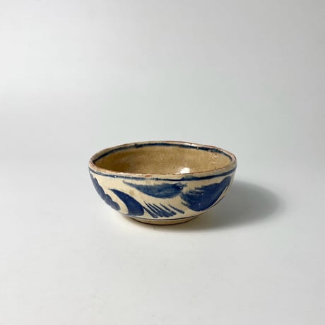 VINTAGE EARLY 1900 MEXICAN FOLK ART HANDMADE PAINTED TRRA COTTA POTTERY BOWL