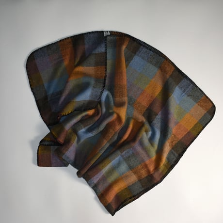 USED ACRYLIC WOOL PLAID BLANKET